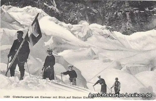 Grindelwald Gletscherpartie am Eismeer mit Blick auf Sta