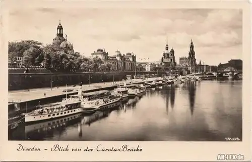 Dresden Blick von der Carolabrücke mit Dampfer "Dresden" - Fot