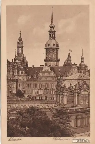 Ansichtskarte Innere Altstadt-Dresden Zwinger und Schloß 1926