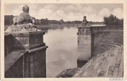 Ansichtskarte Pillnitz Die Treppe zur Elbe c1928