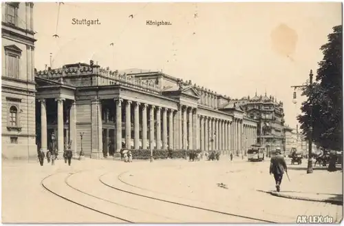 Ansichtskarte Stuttgart Königsbau 1916