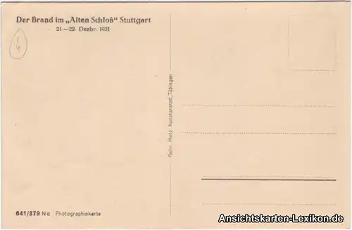 Stuttgart Der Brand im "Alten Schloss"