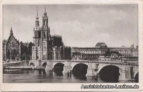 Innere Altstadt-Dresden Augustusbrücke, Zwinger, Hofkirche, Georgentor 1936