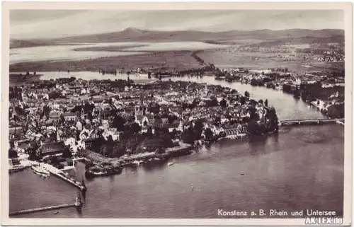 Lindau (Bodensee) Konstanz mit Rhein und Untersee - Luft