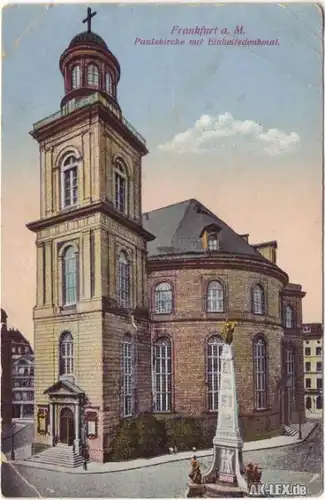 Frankfurt am Main Paulskirche mit Einheitsdenkmal