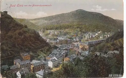 Bad Ems Stadtansicht von der Bismarckpromenade