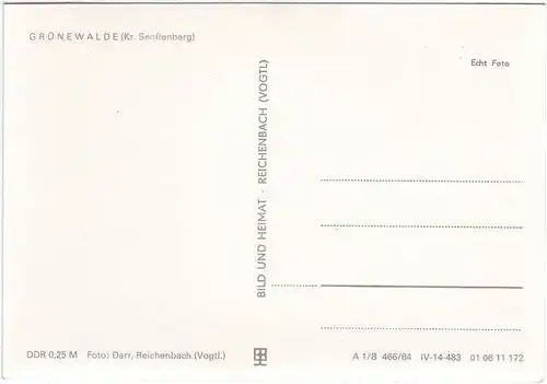 Foto Ansichtskarte Naherholungsgebiet "Grünewalder 