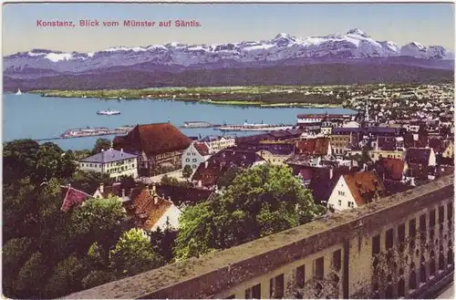 Konstanz Blick vom Münster auf Säntis