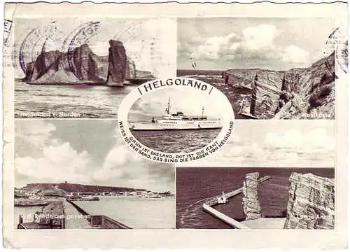 Helgoland Lange Anna, v. d. Reede aus gesehen, v. Norden, Westküste