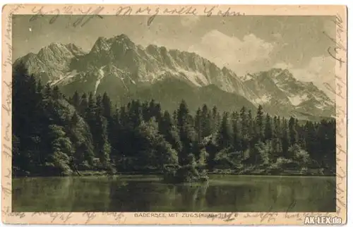 Grainau Badersee mit Zugspitze