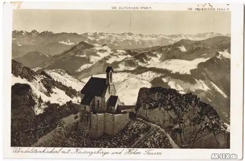 Kufstein Wendelsteinkircherl mit Kaisergebirge und Hohen
