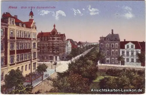 Riesa Blick in die Bismarckstraße