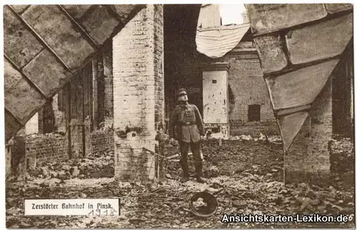 Pinsk zerstörter Bahnhof