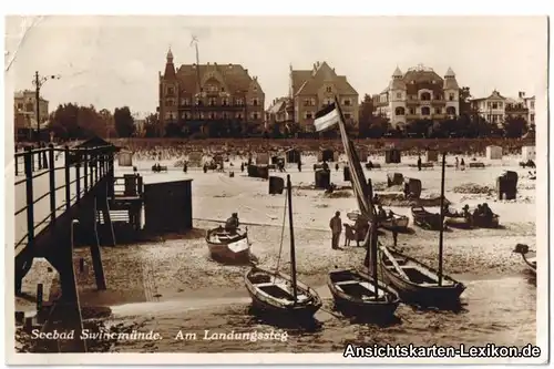 Swinemünde Am Landungssteg - Foto AK