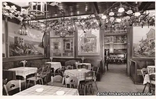 Rüdesheim (Rhein) Drosselhof - Innen - Foto AK