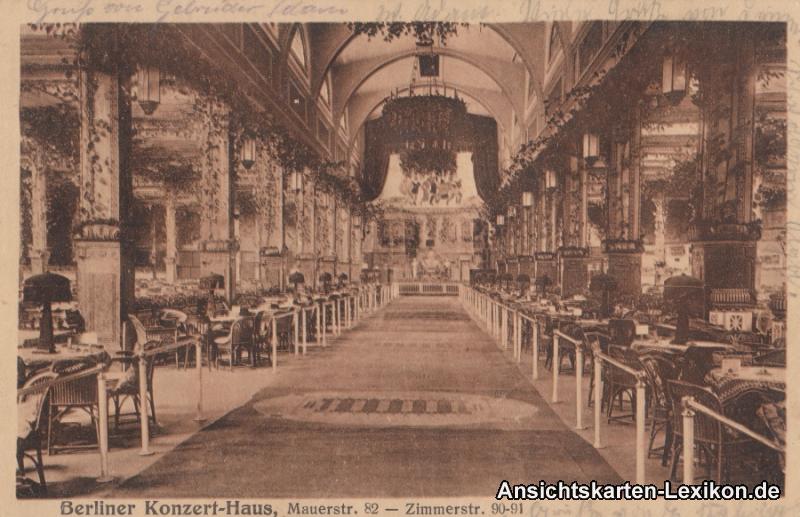 Ansichtskarte Berlin Mitte Konzerthaus Saal Mauerstrasse
