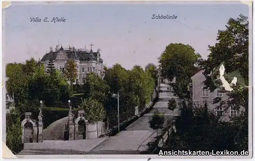 Schönlinde Villa E. Hielle und Straße