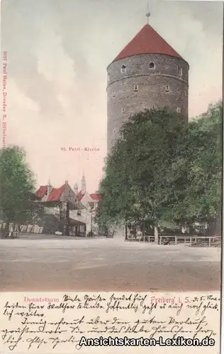 Freiberg (Sachsen) Donatsturm (Coloriert)