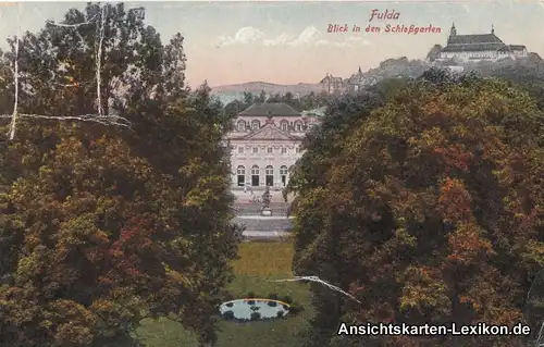Fulda Blick in den Schloßgarten