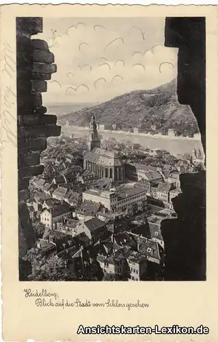 Heidelberg Blick auf die Stadt vom Schloss gesehen