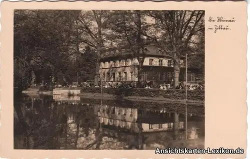 Zittau Weinrestaurant mit Teich Foto AK