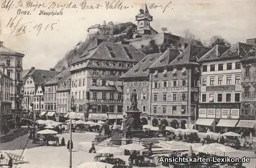 Graz Hauptplatz - mit Markttreiben