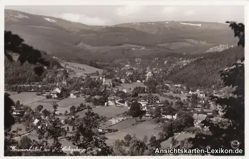 Krummhübel Totale mit Hochgebirge