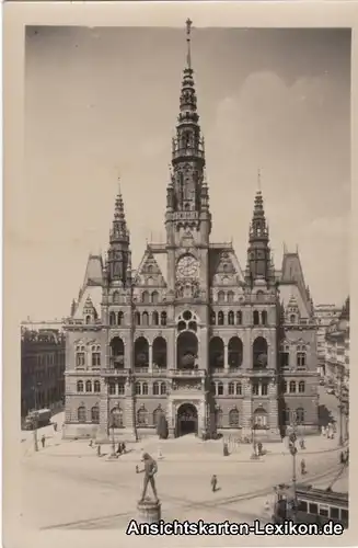 Reichenberg Rathaus - Foto AK
