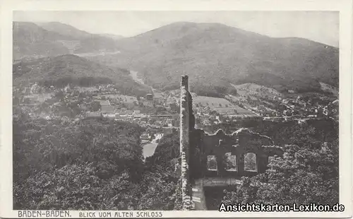 Baden-Baden Blick vom alten Schloss