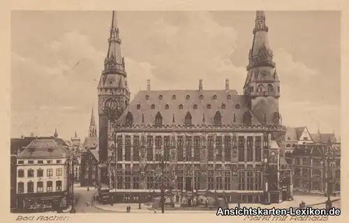 Aachen Markt mit Rathaus