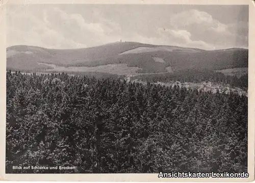 Schierke Blick auf Schierke und Brocken