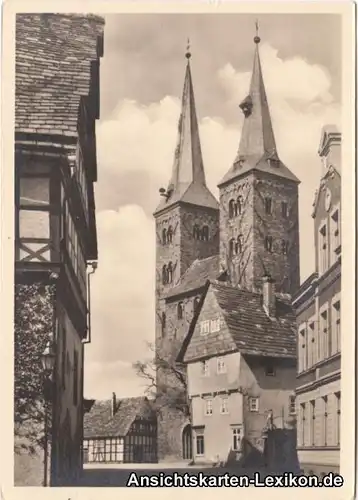 Höxter (Weser) Kalianikirche und Straße - Foto AK