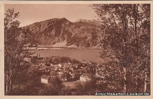 Tegernsee (Stadt) Panorama und Blick auf den Hirschberg