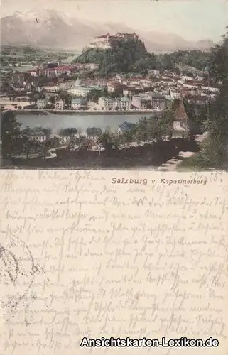Salzburg vom Kapuzinerberg (colorierte AK)