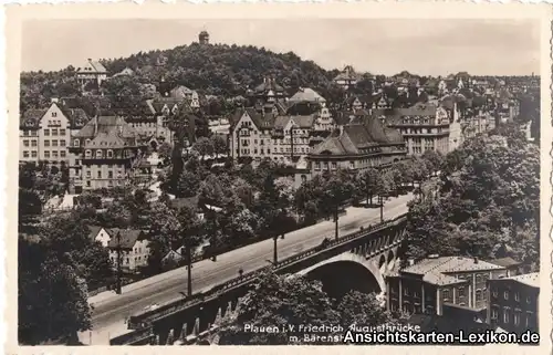 Plauen (Vogtland) Friedrich Augustbrücke mit Bärenstein