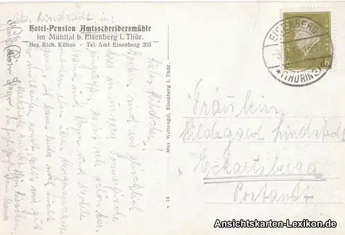 Eisenberg (Thüringen) Mehrbild AK Eisenberger Mühltal -