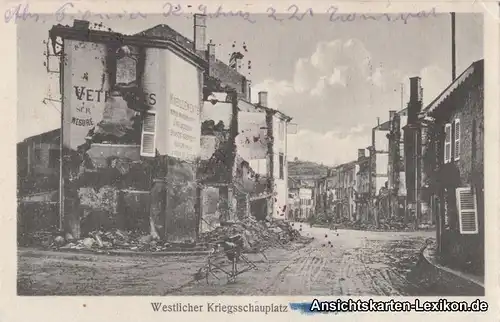 Longuyon zerstörte Straße - WK 1