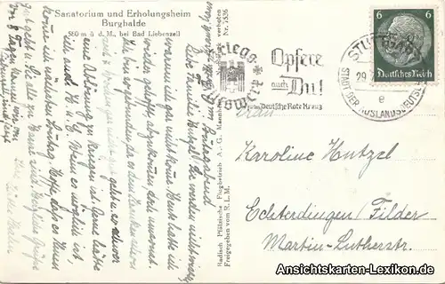 Bad Liebenzell Flugzeugaufnahme - Sanatorium Burghalde