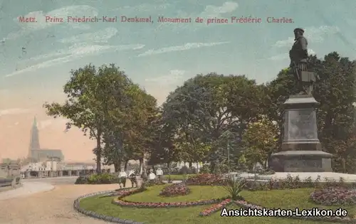 Metz Prinz Friedrich-Karl Denkmal - colorierte AK