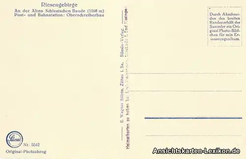 Schreiberhau Alte Schlesische Baude - Foto AK