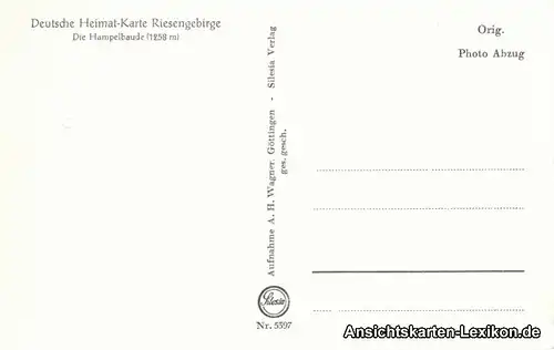 Brückenberg Hampelbaude 1258m - Foto AK