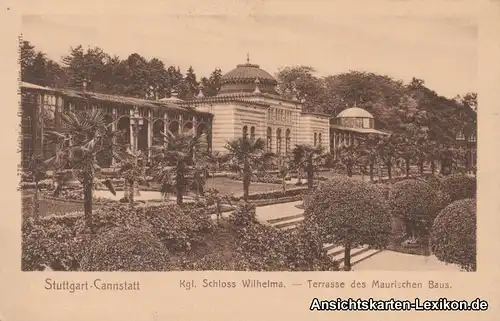 0 Kgl. Schloss Wilhelma. - Terrasse des Maurischen Baus