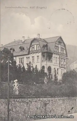 Ansichtskarte Aue (Erzgebirge) Gemeinschafts-Haus 1910