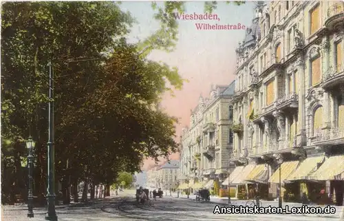 Ansichtskarte Wiesbaden Wilhelmstraße 1915