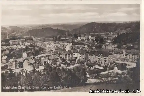 Waldheim Blick von der Lutherhöhe