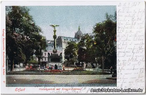 Erfurt Hirschgarten mit Kriegerdenkmal