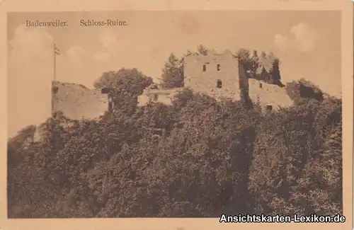 Badenweiler Schloss-Ruine Ansichtskarte Württemberg 1926