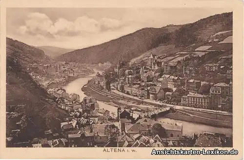 Altena Panorama Westfalen Lippe b Lüdenscheid 1922