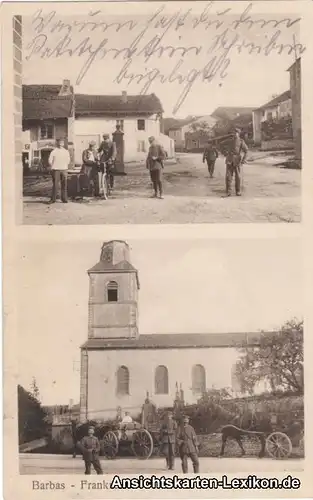 Barbas 2 Bild ua Kirche mit Soldaten  Ille-et-Vilaine CPA Ansichtskarte 1915
