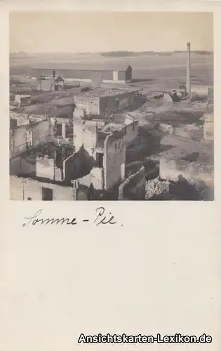 Somme Py zerstörte Fabrik - 1. Weltkrieg - Privatfoto